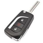 2017-2018 Toyota Corolla / 3-Button Remote Flip Key / PN: 89070-12C20 / HYQ12BFA (H Chip) (AFTERMARKET)
